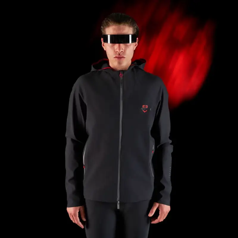 Felpa tecnica con cappuccio da uomo Equestro Ridertechnology Prezzo Ridotto