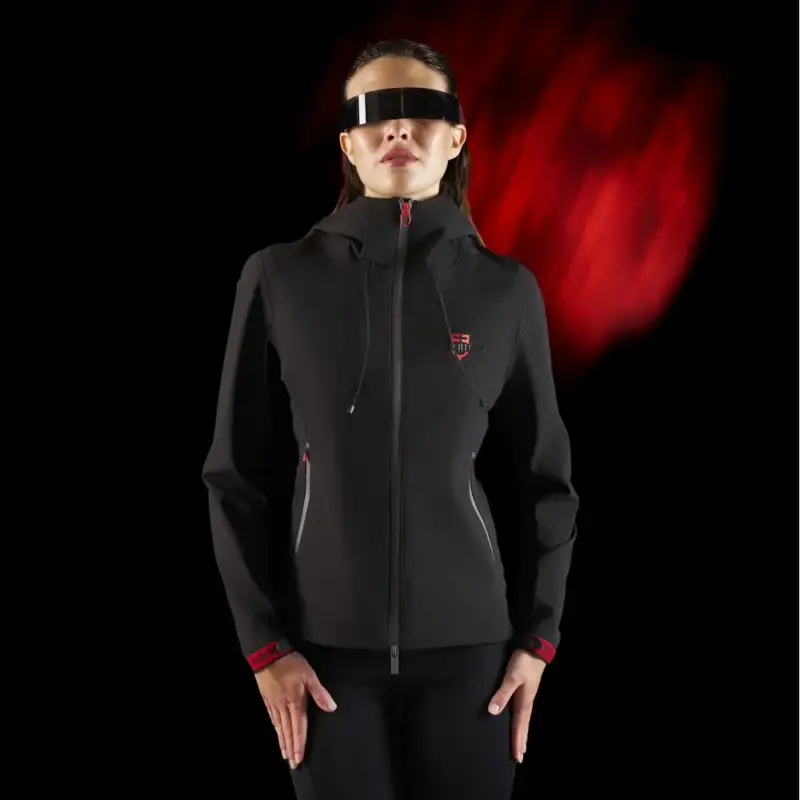 Giacca impermeabile da donna Equestro Ridertechnology con zip Di Tendenza