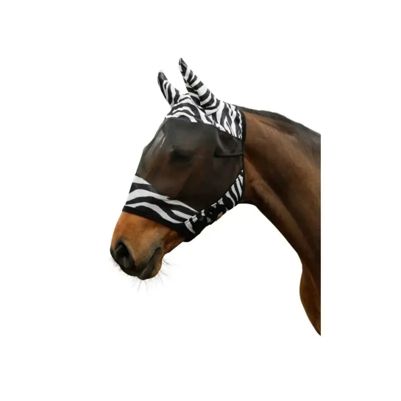 Pagamento Sicuro Maschera protettiva contro le mosche Zebra con protezione per le orecchie Covalliero
