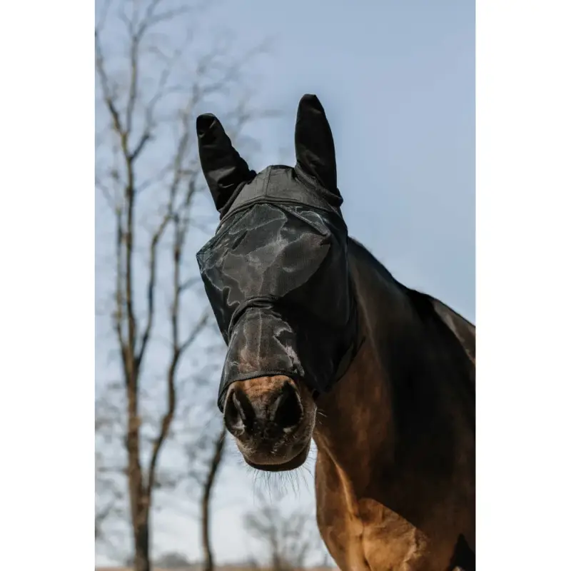 Promozione Esclusiva Maschera anti-mosche anti-UV Equithème Soft con naso