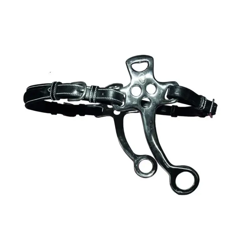 Hackamore in cuoio Jump'In con branche corte e piatte Pony Vendita Finale
