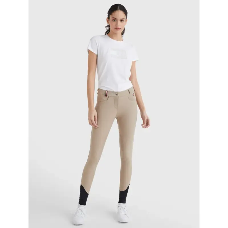 Pantaloni Tommy Hilfiger Equestrian Classic da donna con grip al ginocchio Sconto