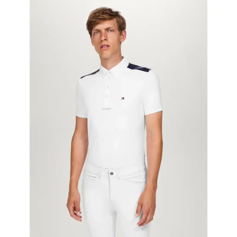Nuova Collezione Polo da concorso Tommy Hilfiger Equestrian Hamilton a maniche corte da uomo