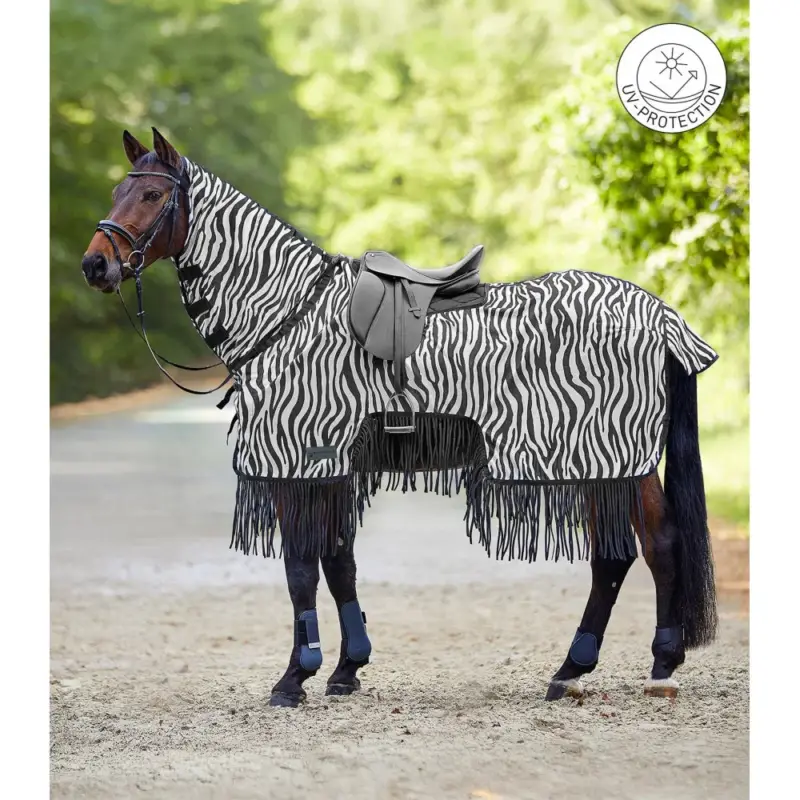 Vendita Finale Camicia anti-mosche Waldhausen con frange Zebra