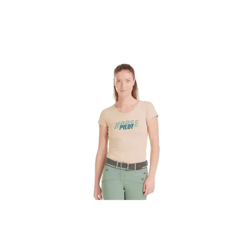 T-shirt Horse Pilot Team donna Spedizione Espresso