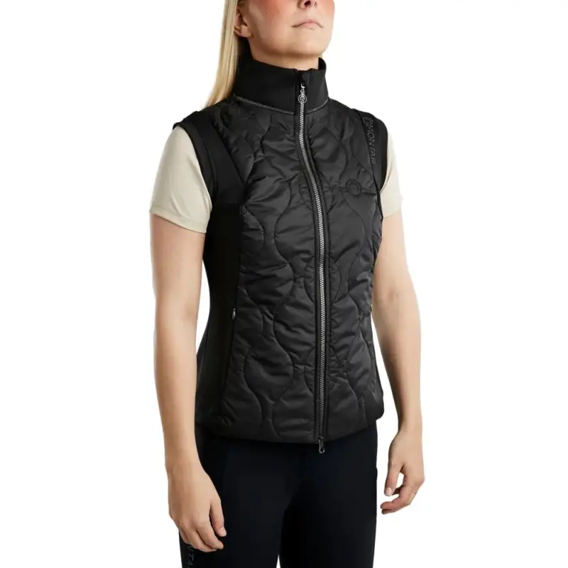 Ultimissimo Modello Gilet senza maniche Hybrid Montar MoMary con cristalli gun metal donna