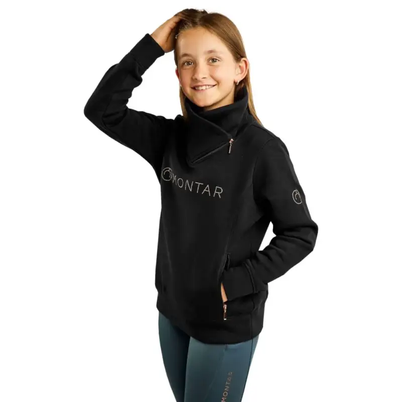 Offerta Limitata Felpa Montar MoNaja Junior con chiusura laterale e cristalli rosegold
