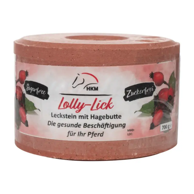 Spedizione Espresso Pietra di sale HKM aromatizzata Lolly Lick Rosa Canina