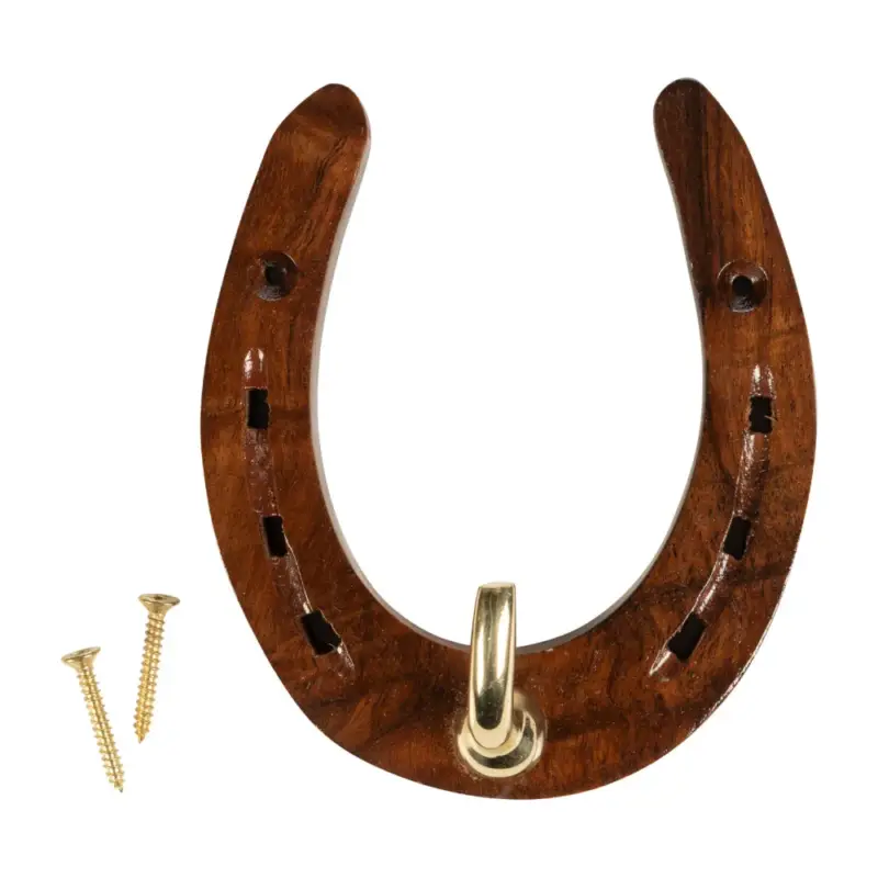 Supporto in ferro HKM a cavallo in legno e ottone Di Tendenza