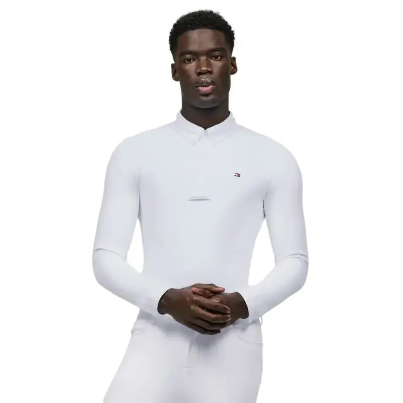Esclusivo Polo da concorso a maniche lunghe Tommy Hilfiger Equestrian Eaton da uomo