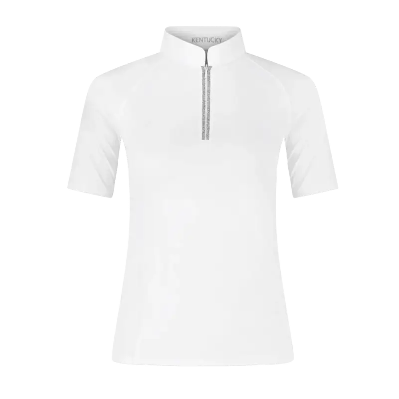 Camicia da concorso Kentucky Classic da donna con zip glitterata a maniche corte Subito Disponibile