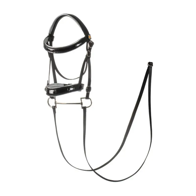 Briglia in pelle lucida per hobby horse Equestro Soddisfatti O Rimborsati