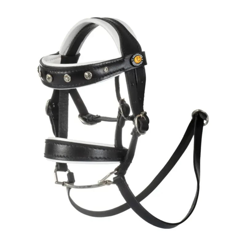 Solo Oggi Briglia in cuoio Equestro con strass per cavallo giocattolo