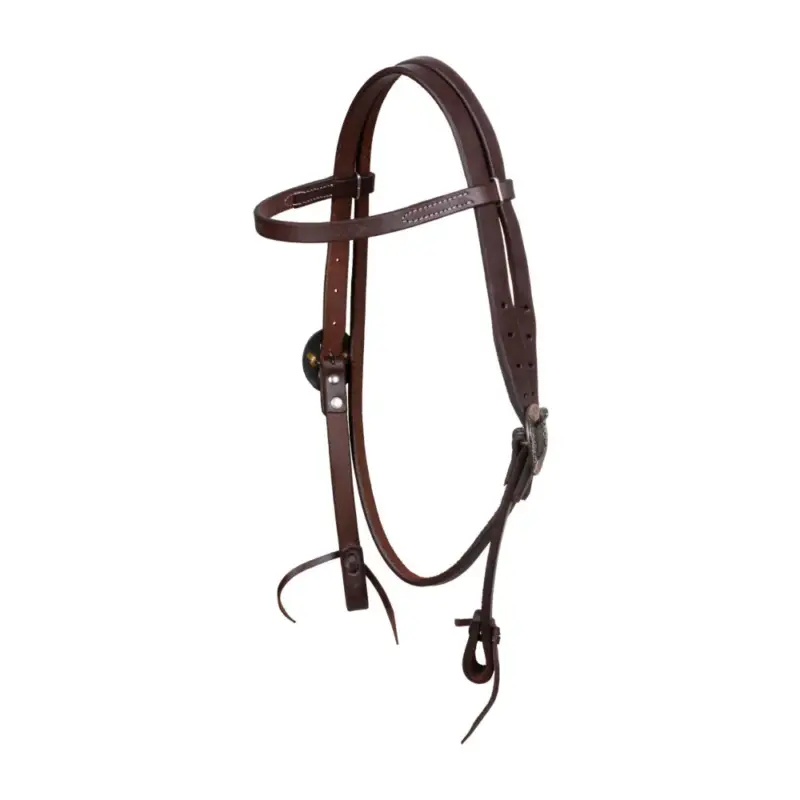 Briglia western Pool's con fibbie decorative in argento Di Tendenza