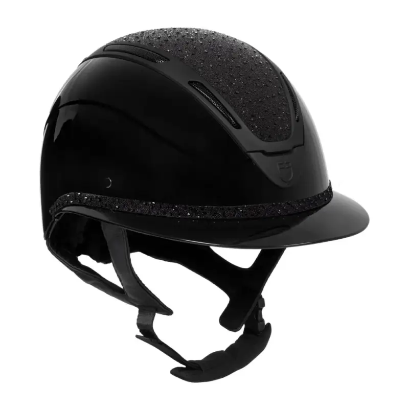 Solo Oggi Casco da donna Equestro Apocalypse con calotta lucida con strass EN 1384-2023