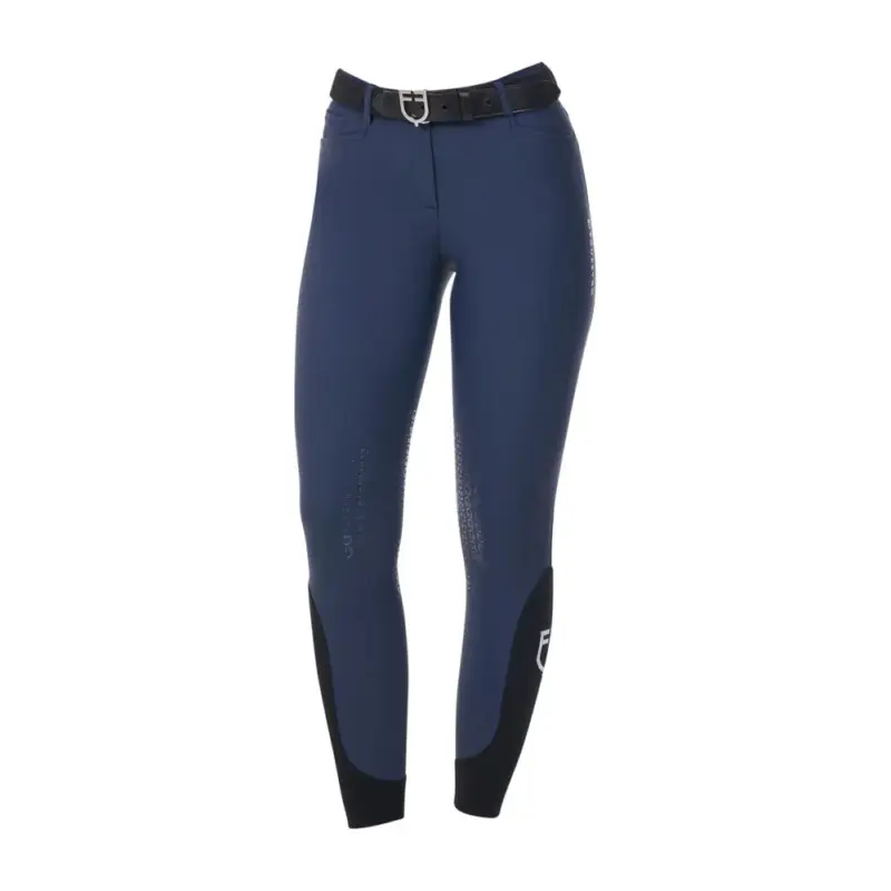 Pantaloni da equitazione da donna Equestro x FISE con grip al ginocchio Promo Stagionale