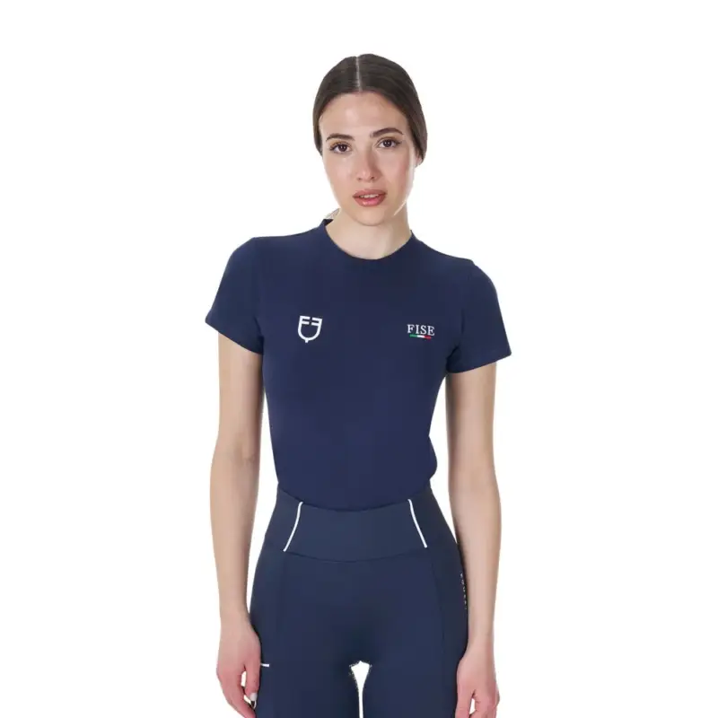 T-shirt da donna Equestro x FISE vestibilità slim maniche corte Super Prezzo