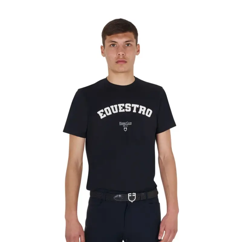 T-shirt uomo Equestro Horse Club in cotone a maniche corte Più Venduto