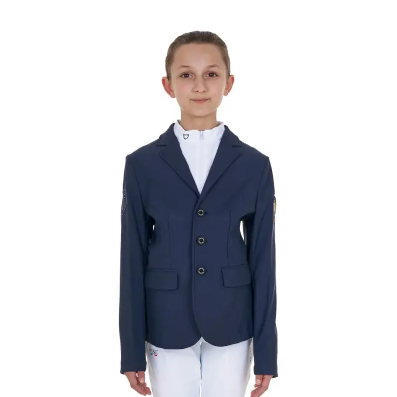 Esclusivo Giacca da concorso unisex per bambini Equestro x FISE tre bottoni