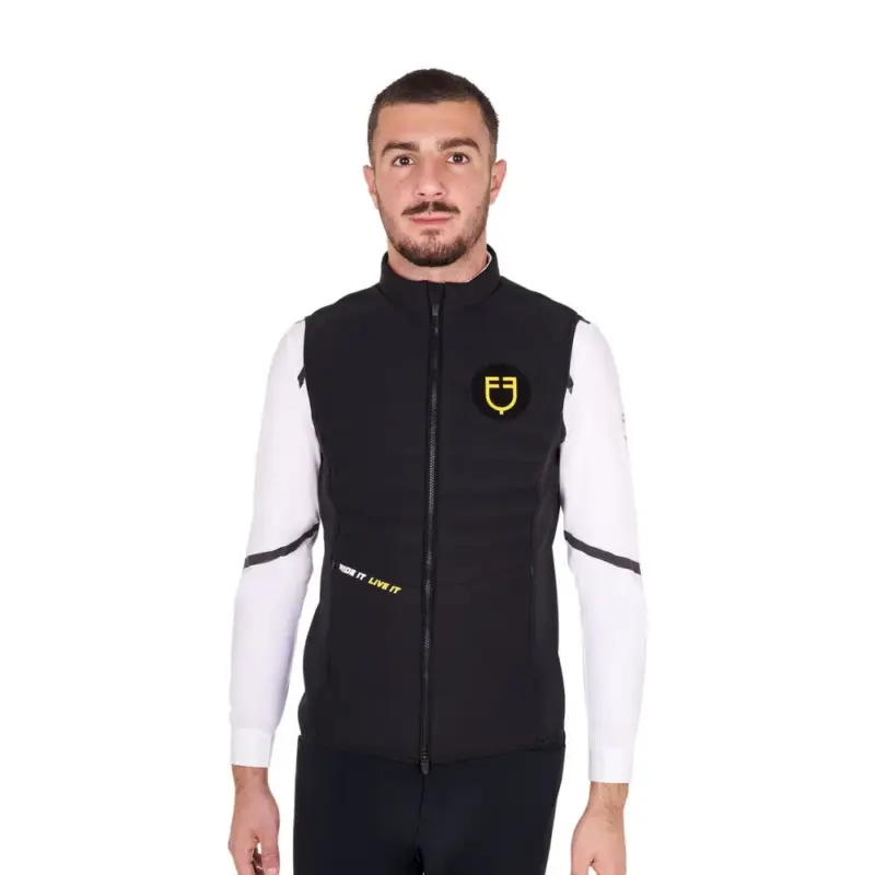 Promo Stagionale Gilet da uomo Equestro senza maniche a taglio slim in tessuto tecnico