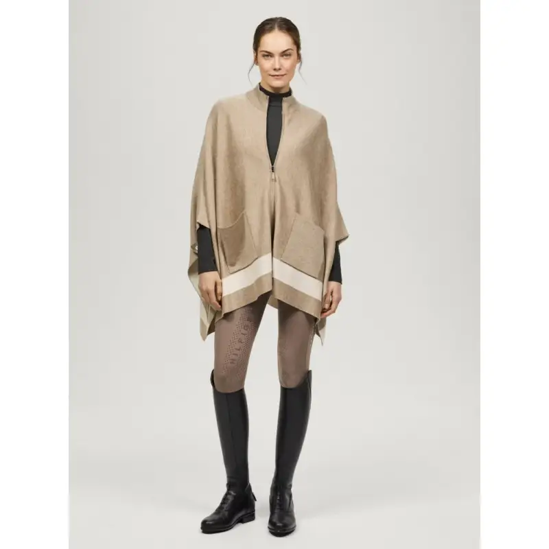 Acquista Ora Poncho lavorato a maglia a righe Tommy Hilfiger Equestrian con chiusura