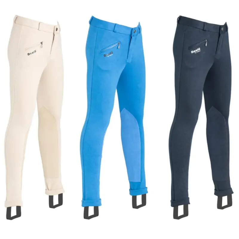 Ultimissimo Modello Pantaloni jodhpurs Daslö bambino 4 stagioni con rinforzi in clarino