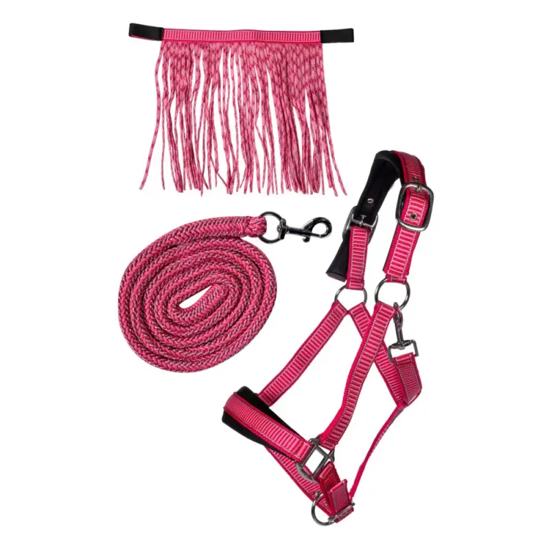 Set di capezza HKM Lilly con moschettone e frange rimovibili Ultime Pezzi