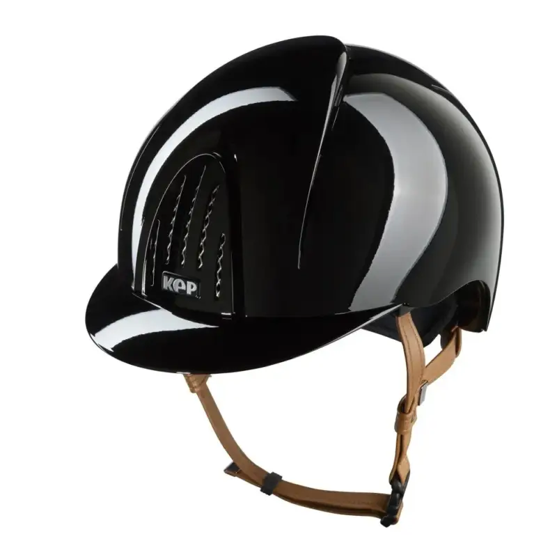 Esclusivo Casco Kep Smart Nova metallo lucidato sottogola beige